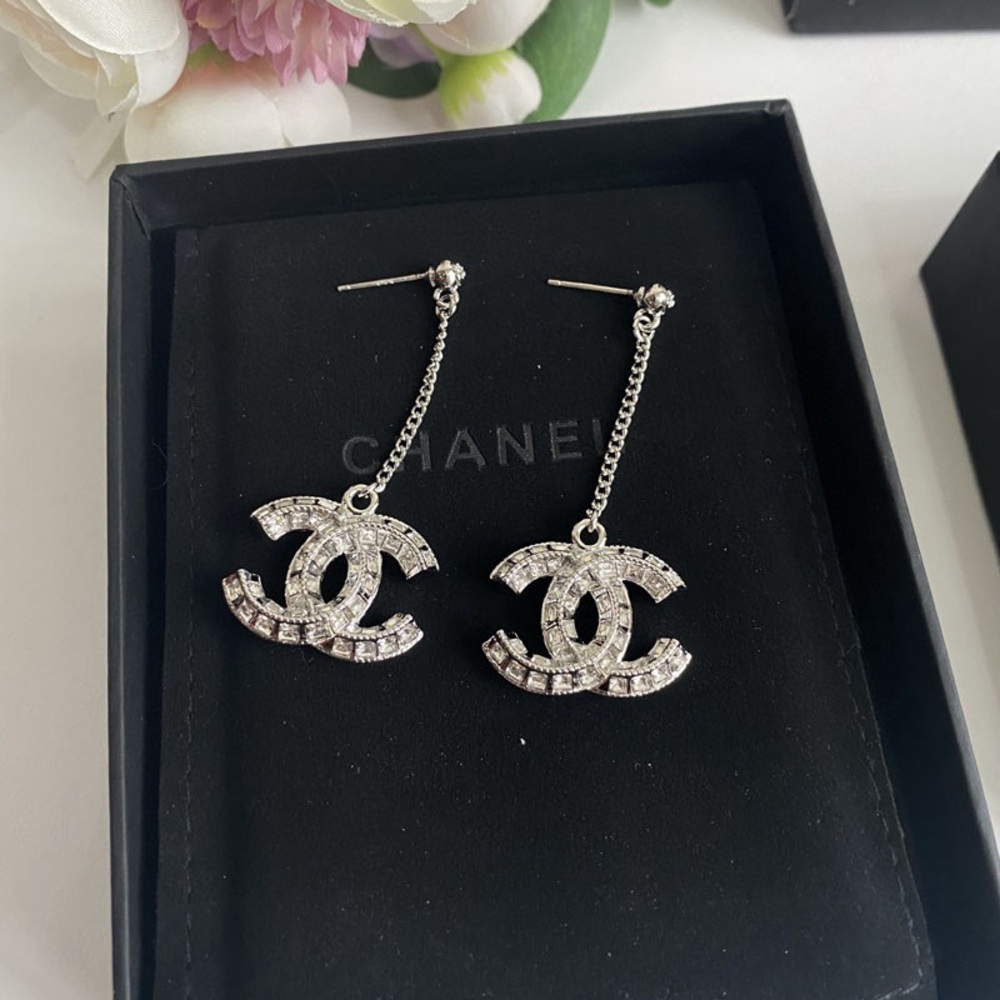 Chanel Classic Double C Crystal - Embellished Earrings